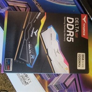 Delta RGB DDR5 32GB (2x16GB) Gaming Desktop Memory - Black and White